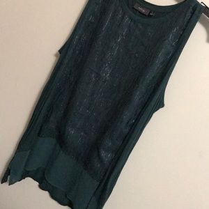 Green tank women’s large super soft. (107)
